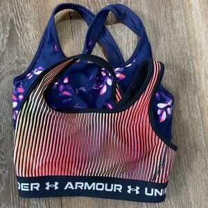Under Armour Women's Crossback Mid Sports Bra Bundle size Small